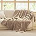 BEDSURE Kuscheldecke Flauschig Decke Fleecedecke - Weiche Warme Grobe Korddecke Gemütlicher Überwurf Für Bett und Couch, Braun, 150 x 200 cm