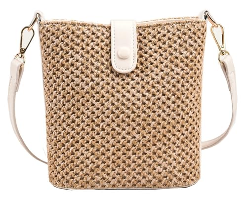 Straw Beach Bags For Women Rattan Purse Summer Straw Cross-body Bag Raffia Handbag Purses Shoulder Bag Small Bucket Bag 2025