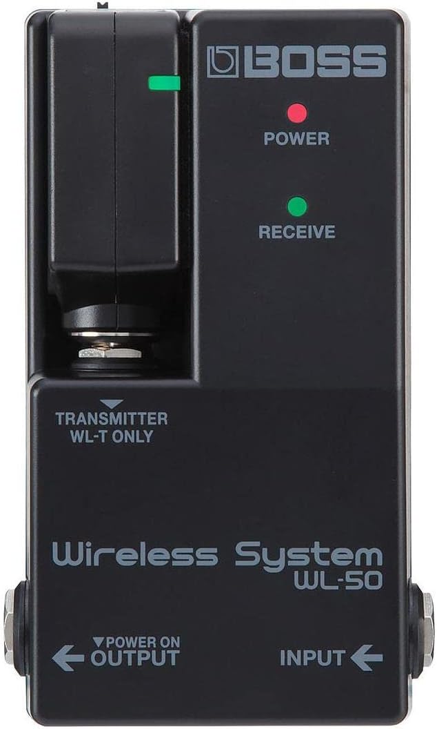 BOSS WL-50 Guitar Wireless Virtual Cable for Pedalboards | Plug-And-Play Wireless System in a Pedal-Size format | For Guitar, Bass and Other Electronic Instruments | Built-In Cable Tone Simulation