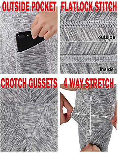 image for ODODOS Women's High Waist Yoga Pants with Pockets,Tummy Control,Workou