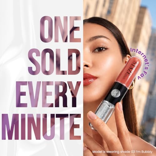 Image of Staze Gloss Lock 2-in-1 Liquid Lipstick | Matte Lipstick + High-Shine Transferproof Gloss | 12H Long-lasting | Intense Pigment | Lightweight & Waterproof | 06 I'm Feisty | 7g