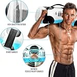 Yes4All Large Aqua Bags for Workout 45-80lbs - Ultimate Core Water Weights Aqua Bag - Portable Stability Fitness - Perfect Agility, Durability for Indoors and Outdoors - Clear & Dark Blue