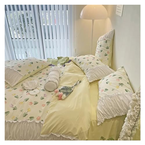 Ropa de cama suave de 4 piezas con funda de edredón impresa transpirable 3
