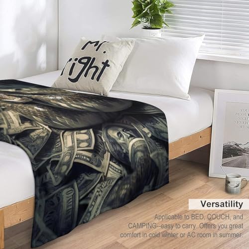 Couverture 3D serpent en flannel douce et chaude 100x130cm lavable