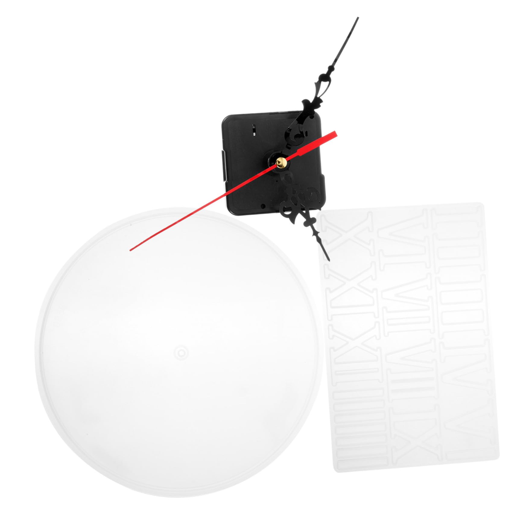 Artibetter 2 Ensembles Moule à Silicone pour Bricolage DIY Complet avec Chiffres Romains Mécanisme pour Artisanales Décorations Murales