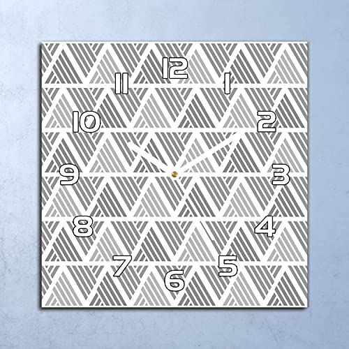 Horloge en verre sécurité Coloray 30x30 cm lisible aiguilles noires