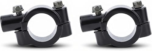 Motorcycle Handlebar Mirror Mount Clamp, 2PCS 25mm Rearview Mirror Adapter Brack