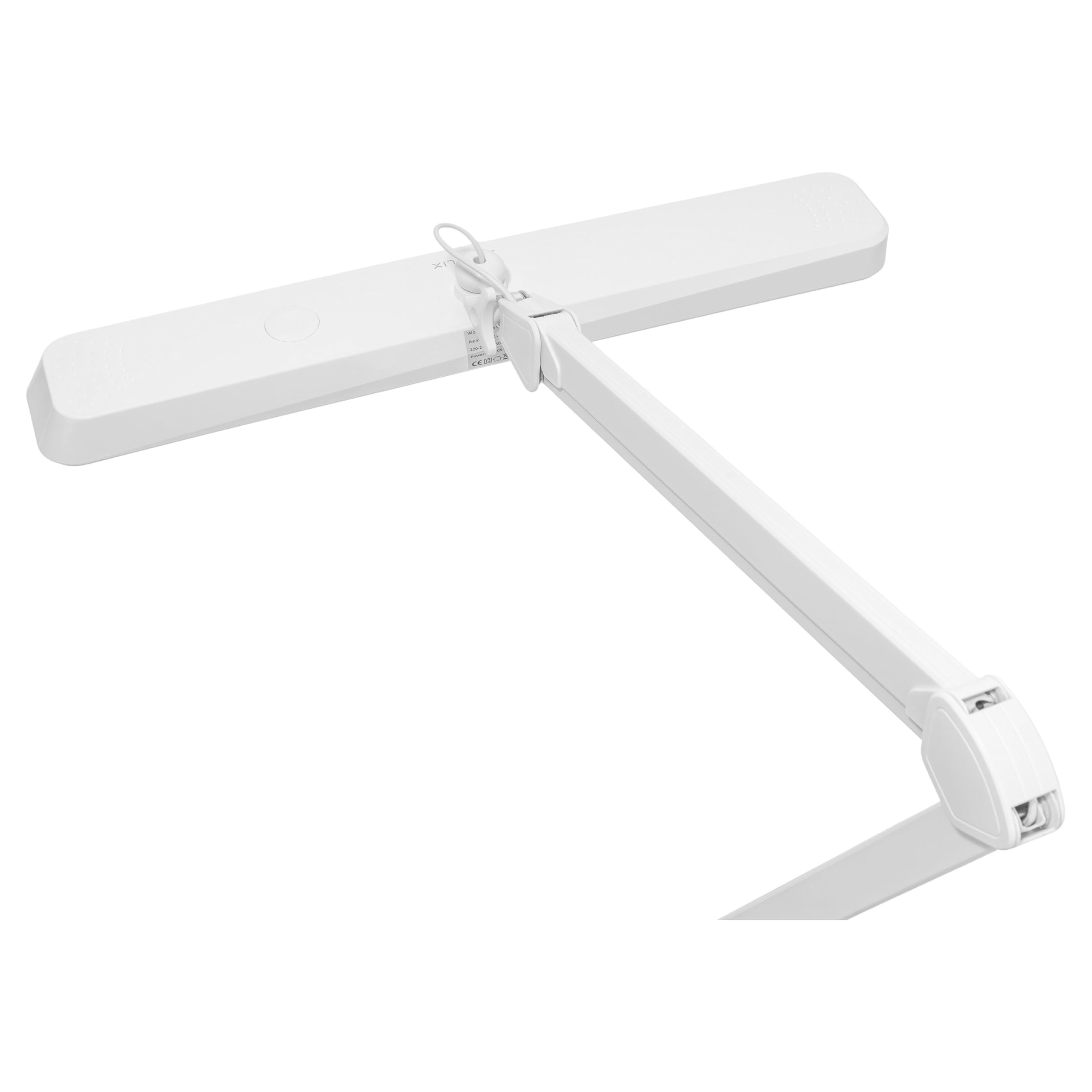 SEMPLIX LED Arbeits-Tischlampe weiß (324 LED/dimmbar in 5 Stufen/Tischklemme)