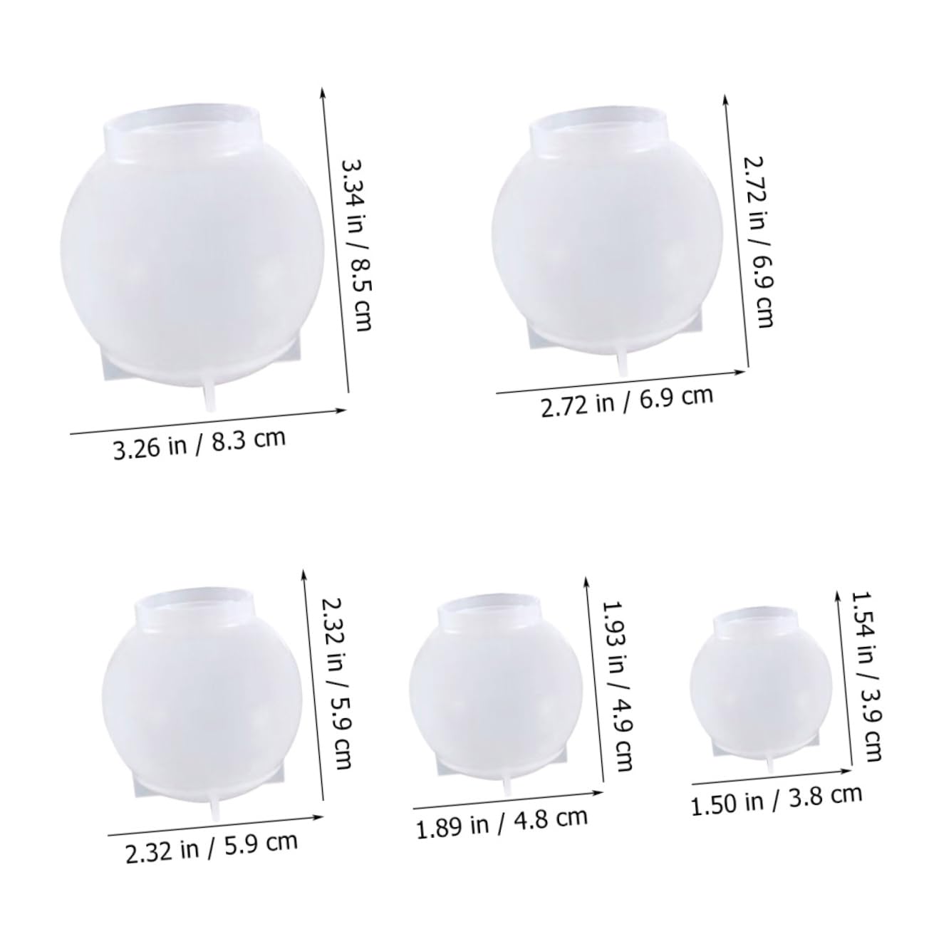 HOMSFOU 10piezas Molde De Para Decoración De Esferas De Moldes De Para Manualidades
