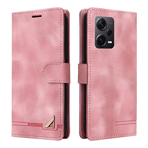 ���B���e�[�W�J�o�[ �Ή��@�� for Redmi Note 12 4G �}�O�l�b�g���߃J�[�h�X���b�g�X�^���h�t���b�v�J�o�[ Pink