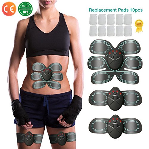 Charminer EMS Elettrostimolatore Muscolare, Electric Massager Muscolare Addominali ABS Trainer Bodybuilder Muscoli Braccio del Corpo e Piedini per Uomini e Donne Unisex
