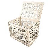 Photo Gallery kitandove scatola per biglietti di nozze legno con design elegante e intagliato scatola decorativa per ricezione matrimonio contenitore per carte e denaro facile da assemblare Photo Gallery kitandove scatola per biglietti di nozze legno con design elegante e intagliato scatola decorativa per ricezione matrimonio contenitore per carte e denaro facile da assemblare