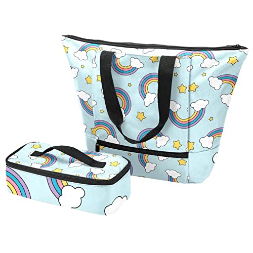 Boîte à déjeuner et sac isotherme arc-en-ciel pour garder vos repas frais en voyage