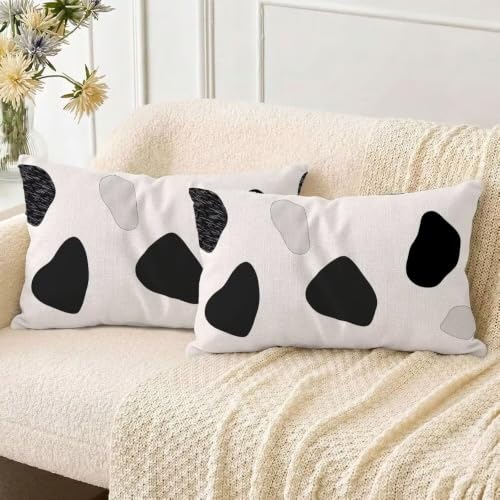 Housse de coussin extérieure imperméable 50x80cm velours rectangle taie jardin - 3