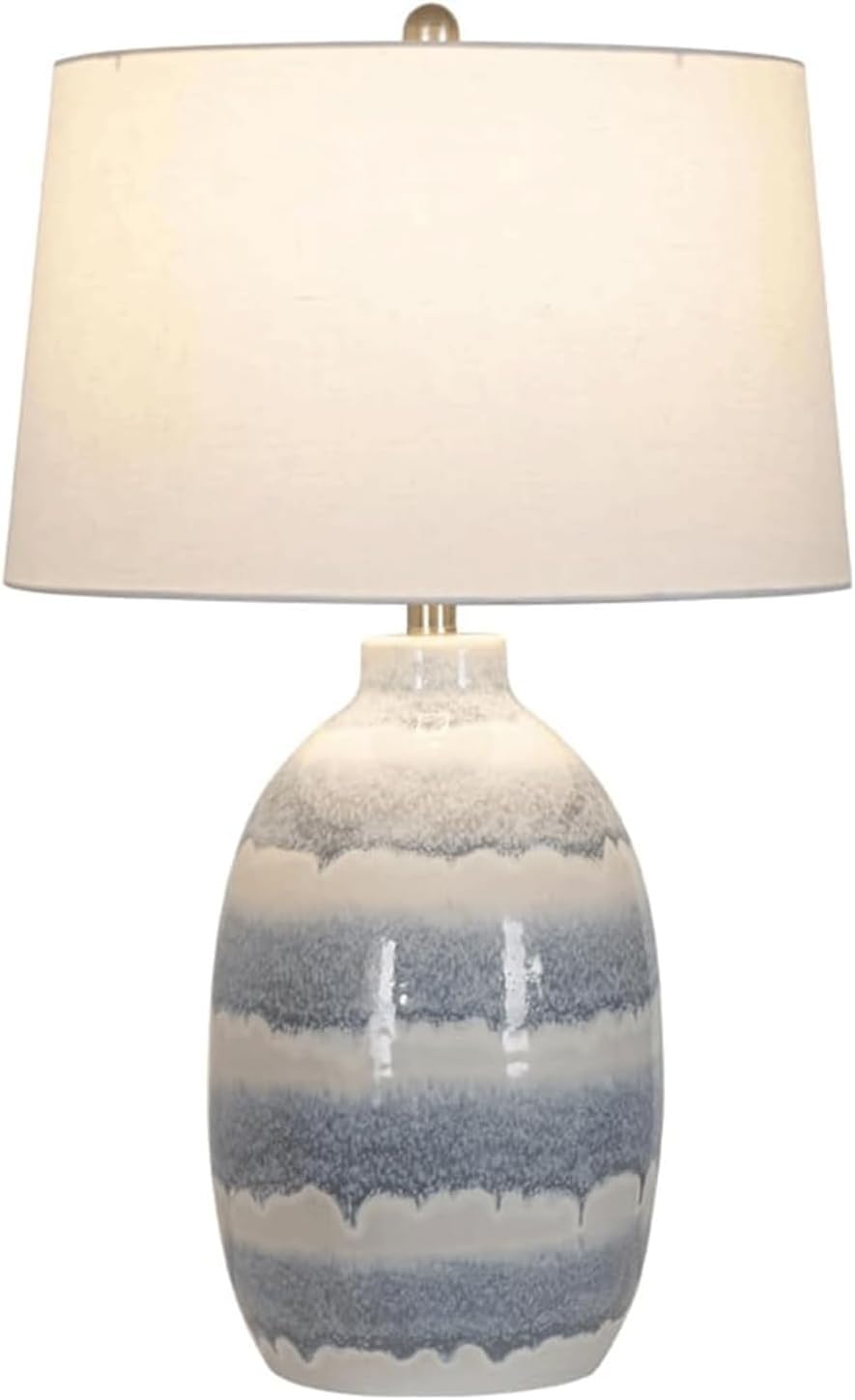 YNIYUJKL Modern Table Lamp Living Room Ceramic Desk Fabric Lampshade Bedside