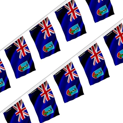 Guirlande drapeau Montserrat 14x21cm en lot de 100 pièces pour événements