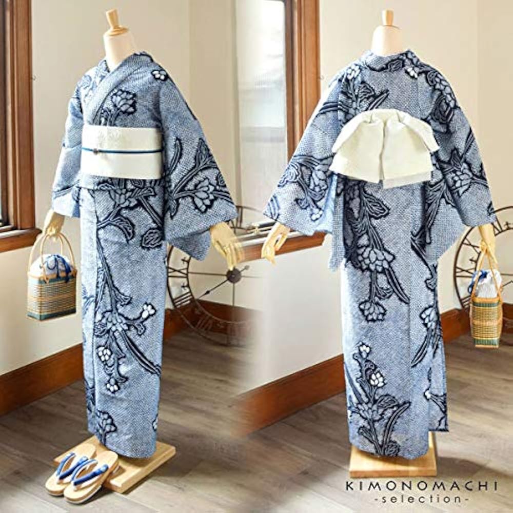 Amazon | [KIMONOMACHI] 藤娘きぬたや お仕立て上がり絞り浴衣 有松
