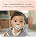 NUK | Orthodontic Pacifiers | Pink-Powder Pink | 6-18 Months | Best Pacifier for Breastfed Babies | BPA Free | Shaped to Soothe Just Like Mom | 2-Pack (Blue)
