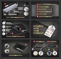 HP 14” Ultra Light Thin Laptop Computer 2026 Premium, MS Office, Copilot AI, 4-Core Intel CPU, 4GB DDR5 RAM, 628GB Storage (128GB UFS+500GB Ext), Long Battery, MarxsolAccessory, Win 11 Pro, Sky Blue — image 3