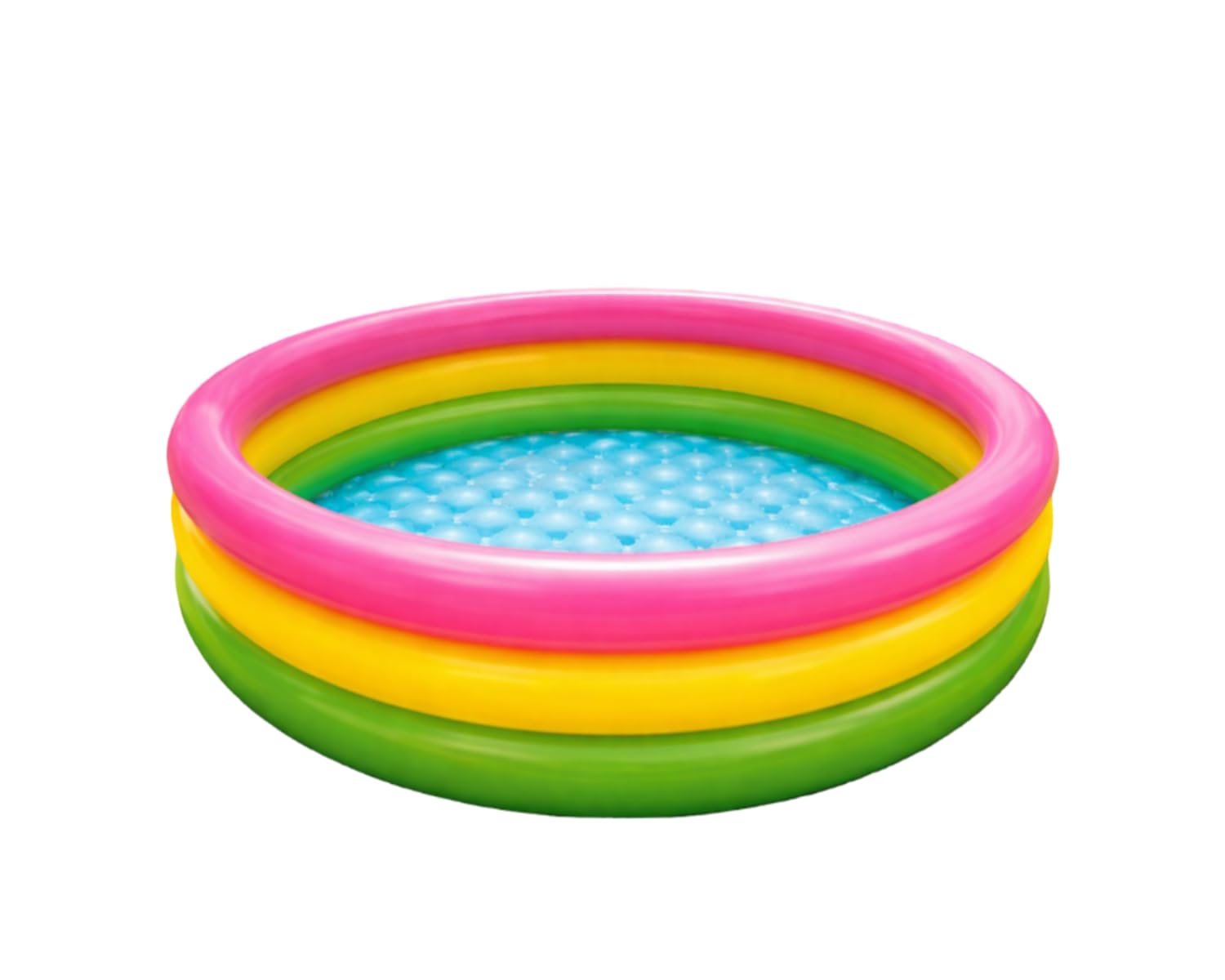 KidsZeeNie® 4Ft Inflatable Sunset Glow Round Rainbow Colorful Kids Swimming Pool| Swimming Ring|Baby Pool for Swimming| Baby Bath Water Tub for Kids|Portable Indoor & Outdoor Mini Bathing Tub Toy-picture-25