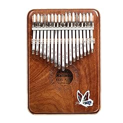 WGOEODI Piano à Pouce 17 Touches en Bois de Santal Kalimba, avec Motif Papillon, Housse Kalimba, Papillon - Les Beatles, Paul McCartney, John Lennon, RIngo Starr, George Harrison WGOEODI Piano à Pouce 17 Touches en Bois de Santal Kalimba, avec Motif Papillon, Housse Kalimba, Papillon – Image 2