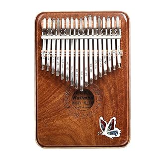 WGOEODI Piano à Pouce 17 Touches en Bois de Santal Kalimba, avec Motif Papillon, Housse Kalimba, Papillon - Les Beatles, Paul McCartney, John Lennon, RIngo Starr, George Harrison WGOEODI Piano à Pouce 17 Touches en Bois de Santal Kalimba, avec Motif Papillon, Housse Kalimba, Papillon – Image 2