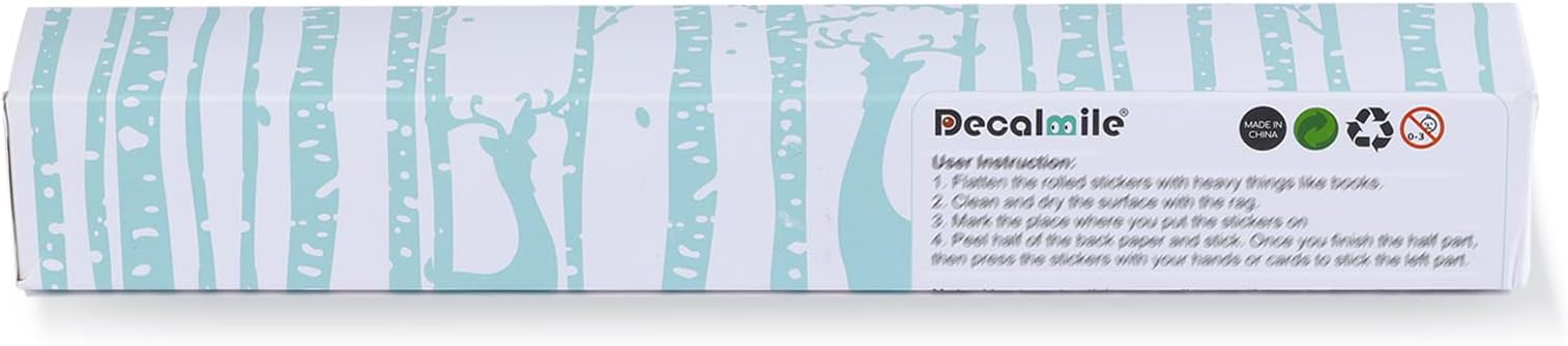 decalmile Jungle Animals Wall Decals Elephant Giraffe Safari Wall Stickers Baby Nursery Kids Room Living Room Wall Decor