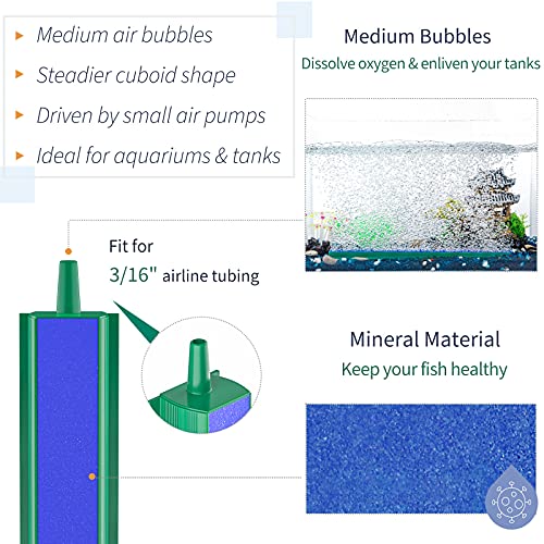 Pawfly Air Stone Bar Bubble Diffuser with 4 Suction Cups Blue Bubble Release Tool for Air Pumps Fish Tanks Aquariums and… - Image 5