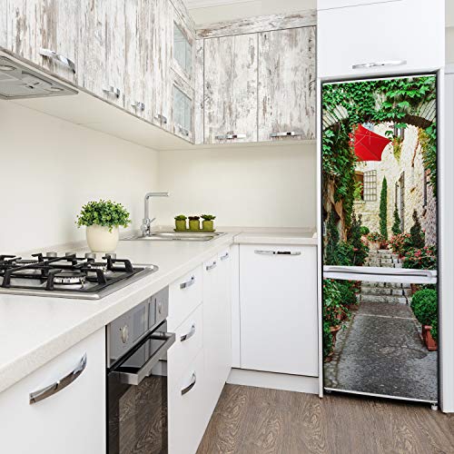 Vinilo adhesivo para nevera de 60x180 cm con diseño de calles de Francia para decorar cocinas 4