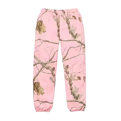 Nkgra Womens Camo Pants Casual Elastic Waist Wide Leg Pants Lightweight Baggy Sweatpants with Pocket