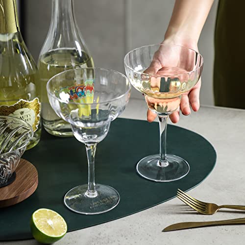 Everest Global Ribbed Optic Margarita Glasses 11 Oz. Set Of 4 #TOP4