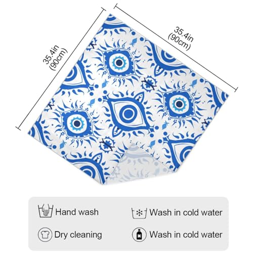 Blue Traditional Evil Eye silk scarf scarf essentials silk scarf for women for head chal para mujer4