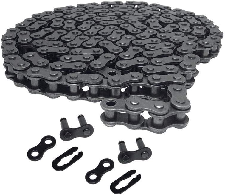 AZSSMUK #35 Roller Chain - 5 Feet Carbon Steel Material with 2 Connecting Links Industrial Chain - 160 Links — view 5