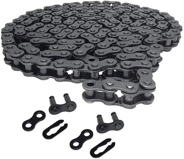 AZSSMUK #35 Roller Chain - 5 Feet Carbon Steel Material with 2 Connecting Links Industrial Chain - 160 Links - 5
