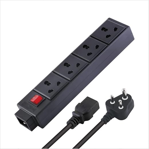 MX Extension Board 4 Outlet Indian Socket 3000W 15 AMP Socket with Power Cord 1.5 Mtr Cord
