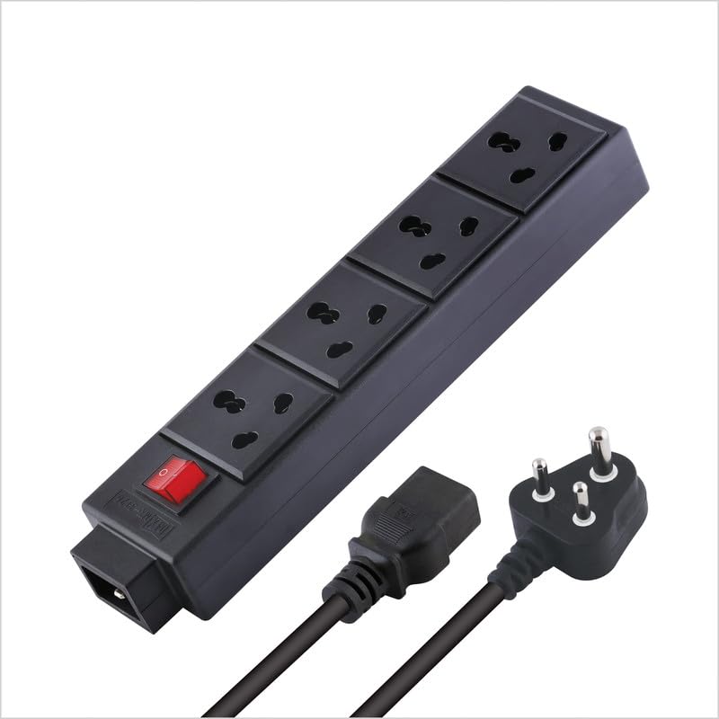 MX Extension Board 4 Outlet Indian Socket 3000W 15 AMP Socket with Power Cord 1.5 Mtr Cord