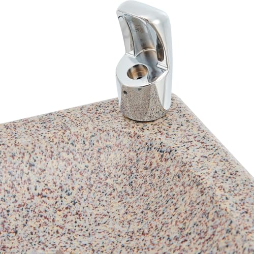 Global Industrial Outdoor Bottle Filler with Bi-Level Fountain & Pet Station, Rotocast Granite, Unfiltered and Unrefrigerated, 43-3/4\"W x 24-1/2\"D x 60-1/4\"H - Thumbnail 7