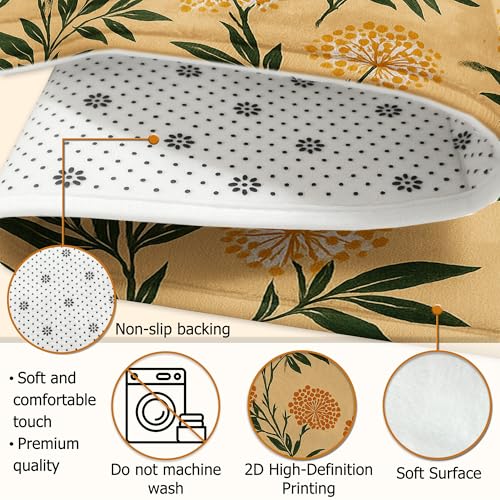 Tapis rectangulaire feuilles naturelles pour protéger et décorer