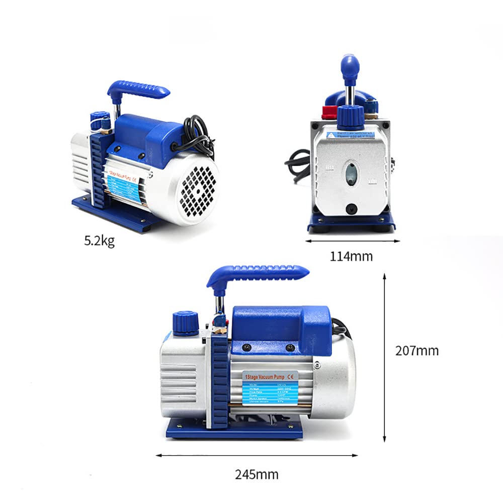 Bomba de Vacío, Mini Bomba de Vacío de Paletas Rotativas Aire Acondicionado de Bajo Ruido Refrigeración Alimentos Bomba de Vacío de Envasado Al Vacío