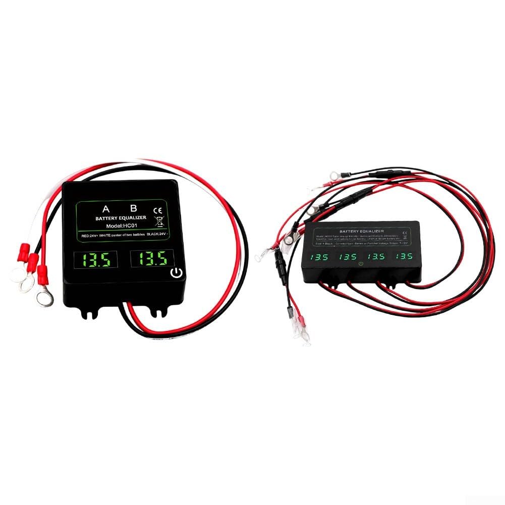 HC01 Touch Balancer Equalizer 24 V pour 2 x 12 V plomb-acide et pour batteries Lifepo4 avec protection contre l'inversion de polarité 70 x 70 mm (HC01-SW)