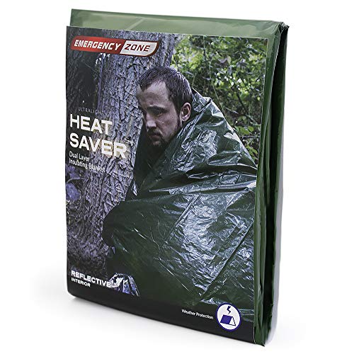 Emergency Zone HeatSaver Survival Blanket Inflatable Design for Maximum Insulation
