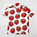 Tomato Fruit Vegetables Shirts for Men Hawaiian Casual Short Sleeve Blouse Graphic Button Down Tee Top 2XL
