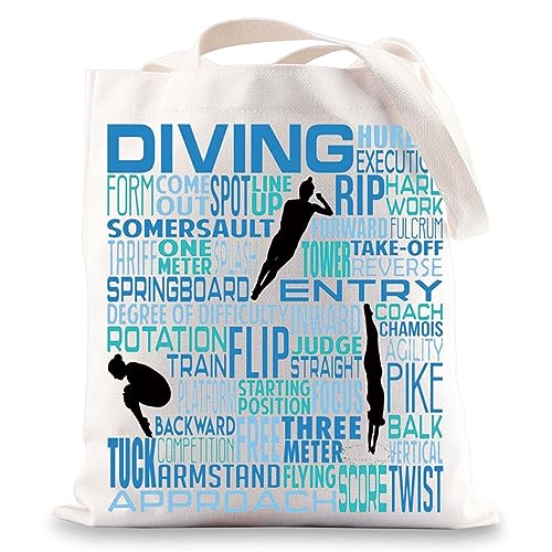 BWWKTOP Springboard Diving Tote Bag Springboard Diving Gifts Platform Diving Shoulder Bag Springboard Diver Gifts