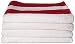 Kaufman- Red Cabana Stripe, Large Beach And Pool Towels- Set Of 4. 100% Cotton . Maximum Absorbency