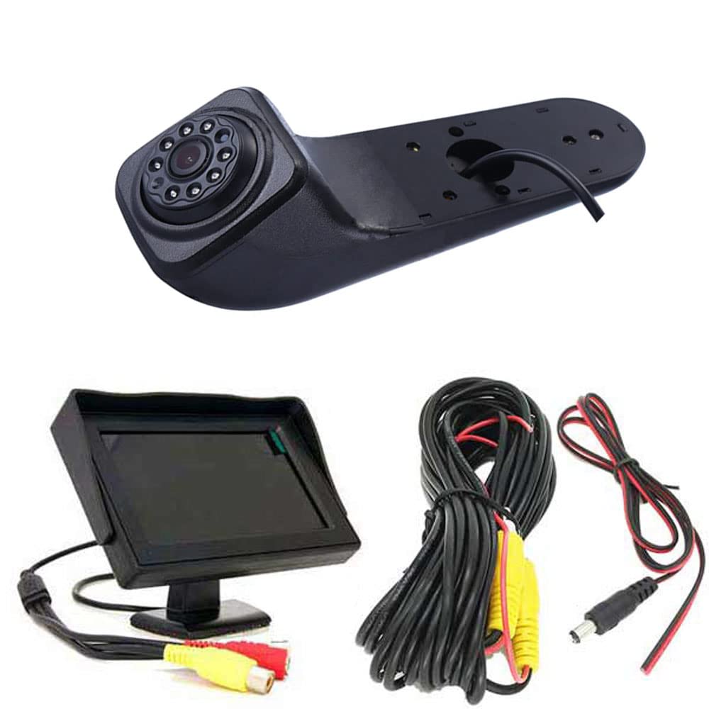 Kamera HD z wyświetlaczem LCD 4,3", do samochodu, trzeciego dachu, lampa hamowania, transporter, kamera cofania, zamiennik do VW Crafter 2017 Man TGE od 2017 / furgon 2006 2014