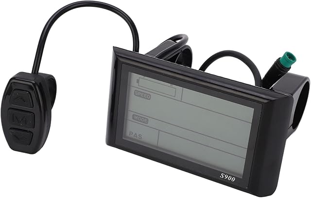 banapoy 36V 48V E-Bike LCD Display, S900 Electric LCD Bicycle Display Meter, Waterproof S900 Display Control Panel Ebike LCD Display Cycling Computer, for Bicycle Modification