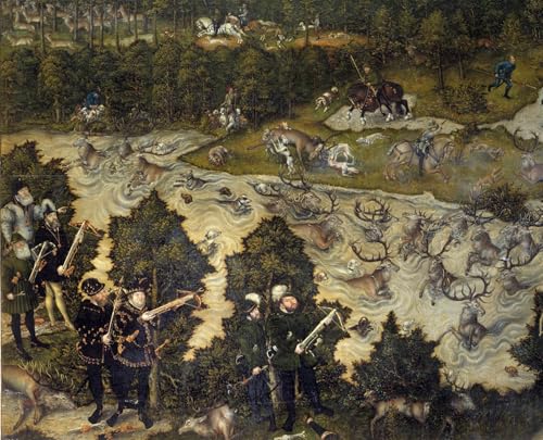 Impression d'art Chasse en l'honneur de Charles Quint décoration grand salon 60x90cm