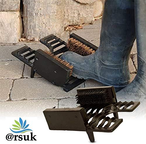 ARSUK Boot Cleaners, Brush, Jack, Rack & Scraper, Robust Cast Iron Outdoor Welly Shoe Remover, Stand, Cabinet & Storage