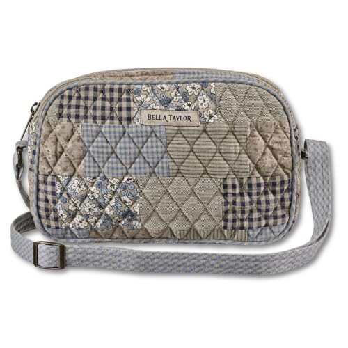 Image of Bella Taylor Simple Crossbody, Quilted Handbag for Women | Lightweight, 3-pocket compact quilted purse, hands-free carry, adjustable strap, machine washable, durable construction