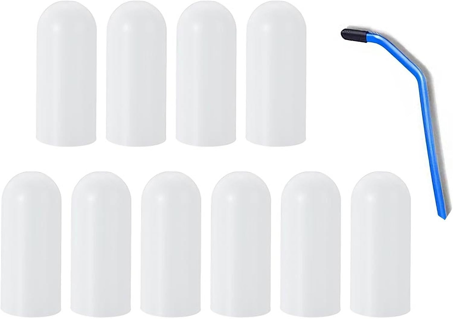 10-Pack Extra Tips Universal Long Reach Tool Car Lockout Kit Replacement Tips, Fits 1/4 Inch Diameter Grabber Reacher Tool, Compatible with Most Brands for Car Lockout & Door Opening - No Scratch Grip